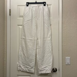 Cotton On White Linen Pants